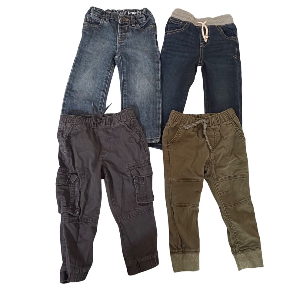 Boys 2T Jeans Pants Adjustable Bundle of 4 Cat & Jack  Children's Place Old Navy